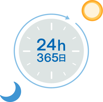 事故受付は24時間365日対応のイメージ画像